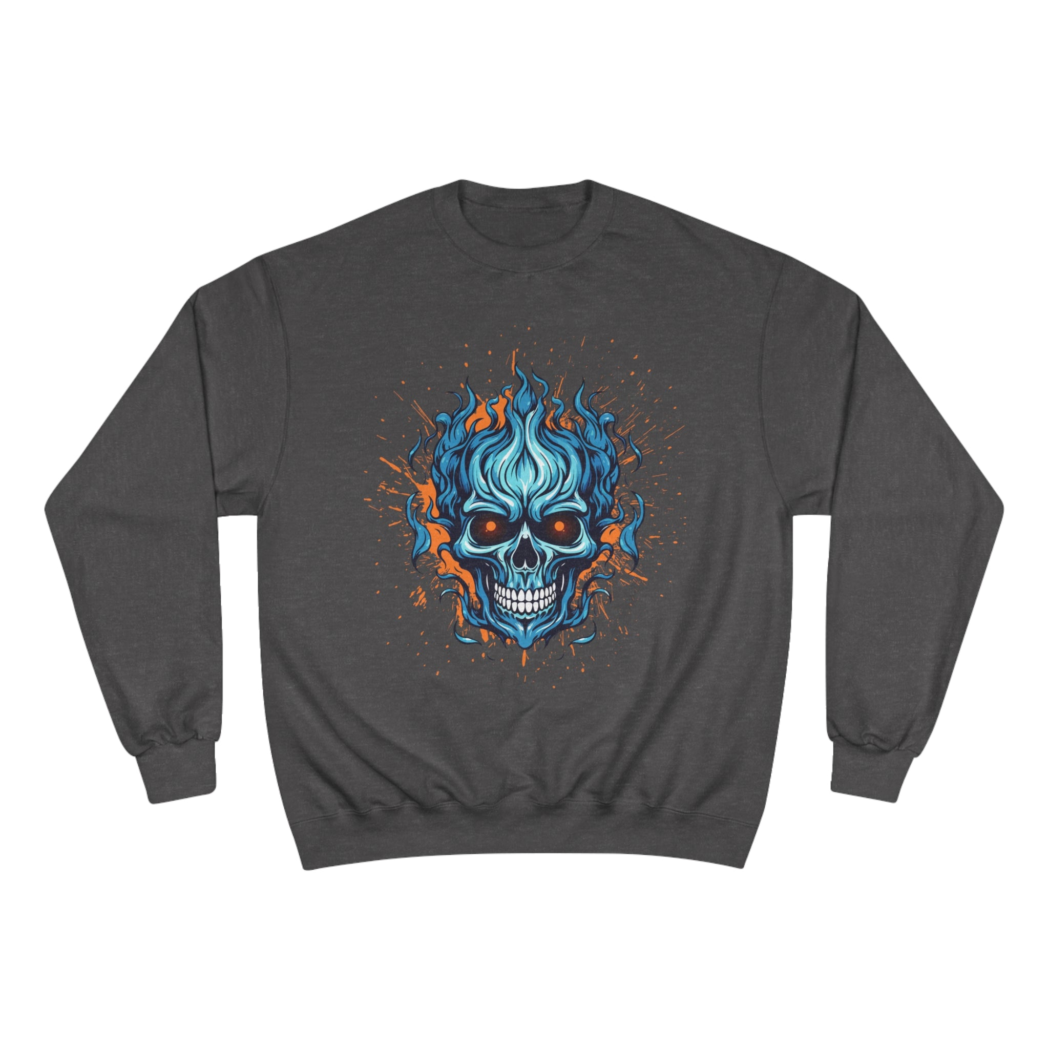 Flaming Skull Champion Sweatshirt