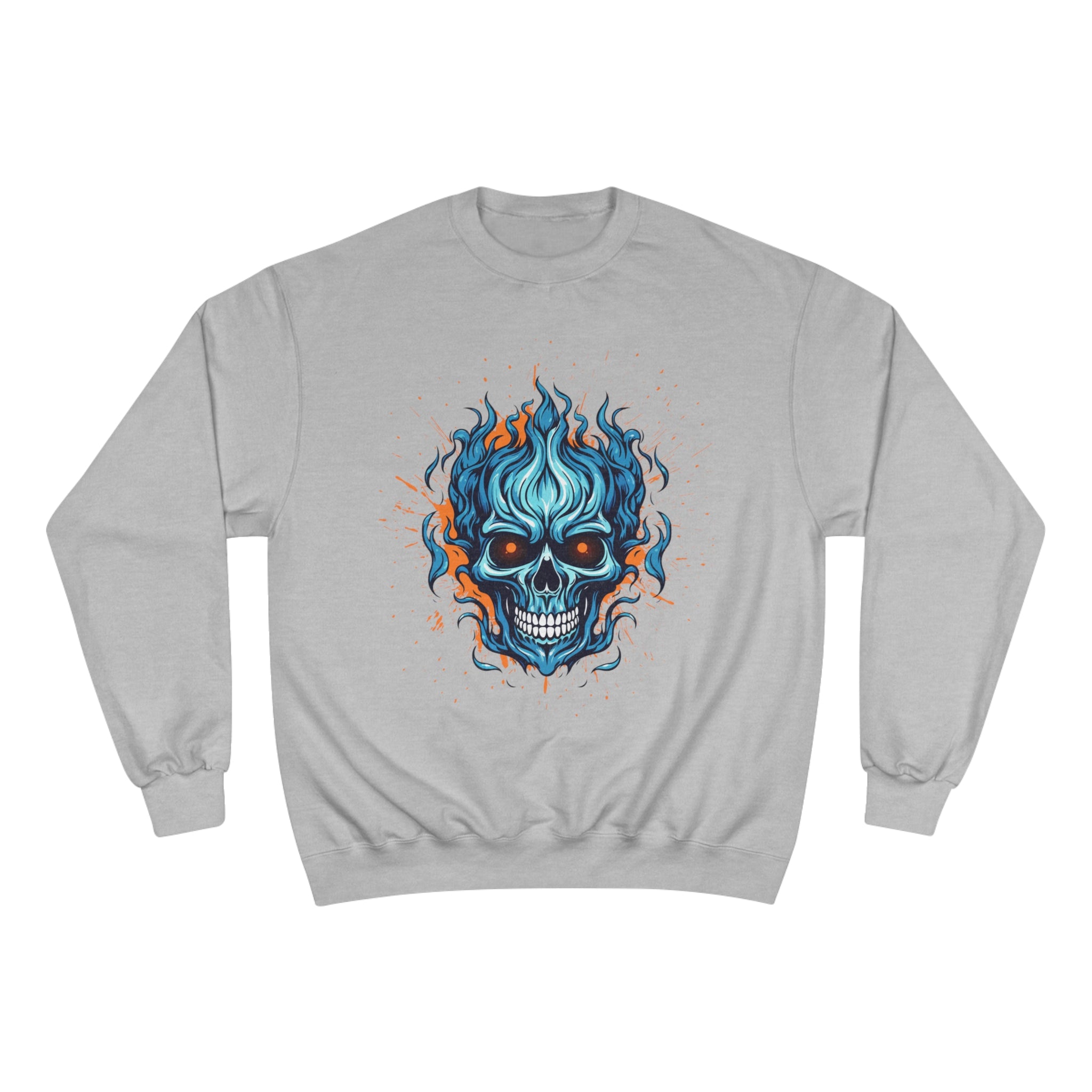 Flaming Skull Champion Sweatshirt