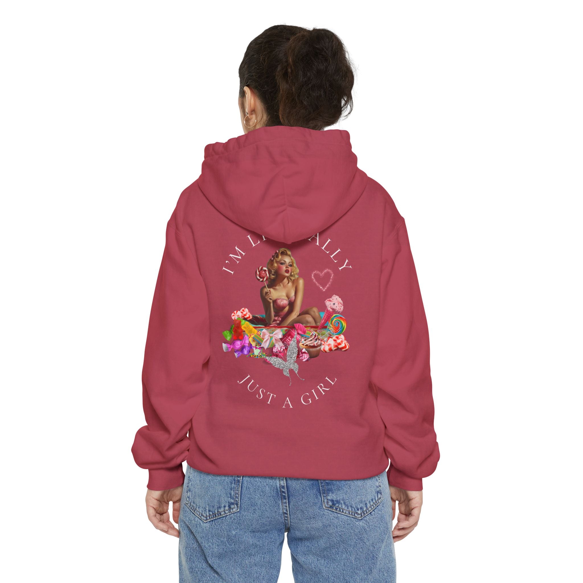 I'm Literally Just A Girl Vintage Style Unisex Garment-Dyed Hoodie