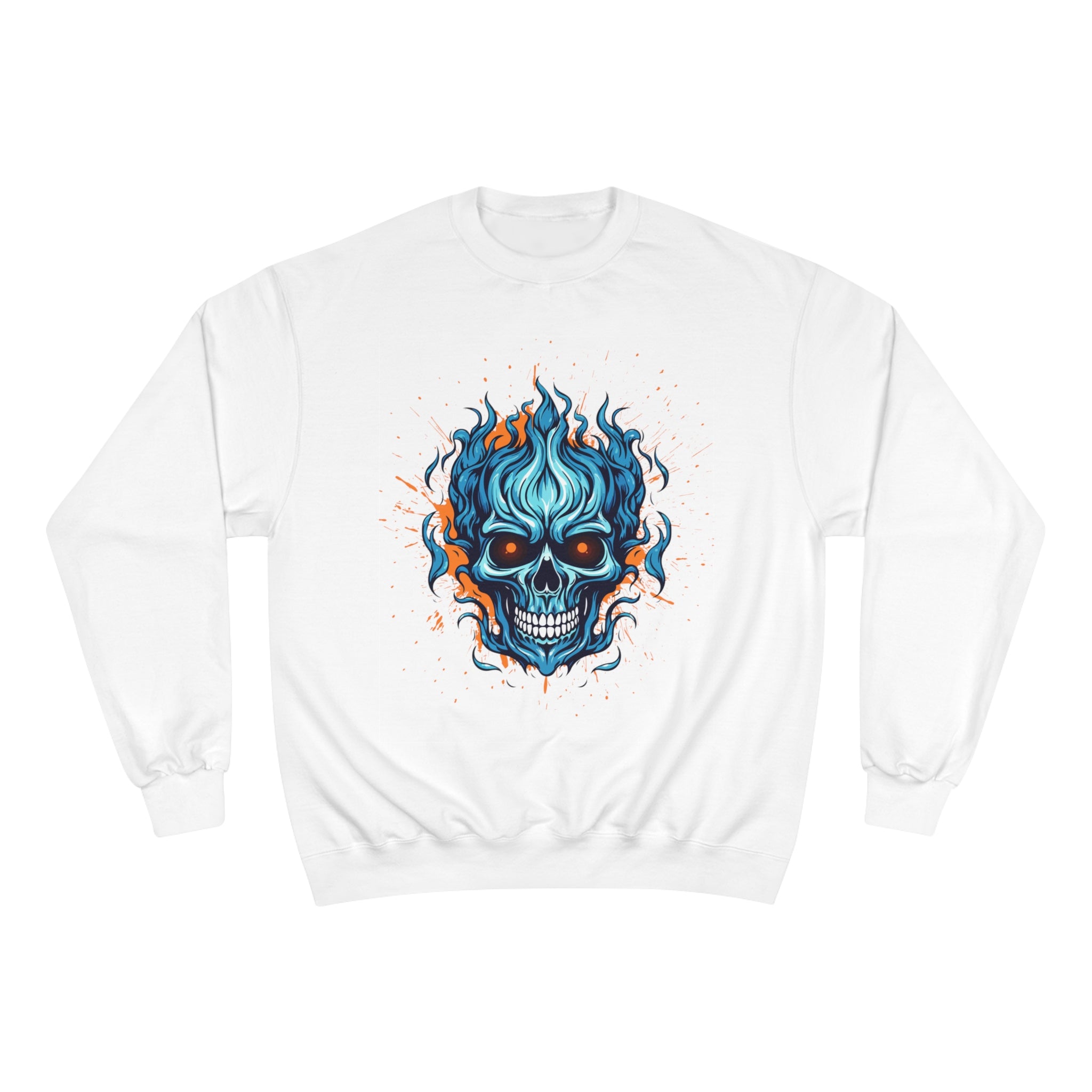 Flaming Skull Champion Sweatshirt