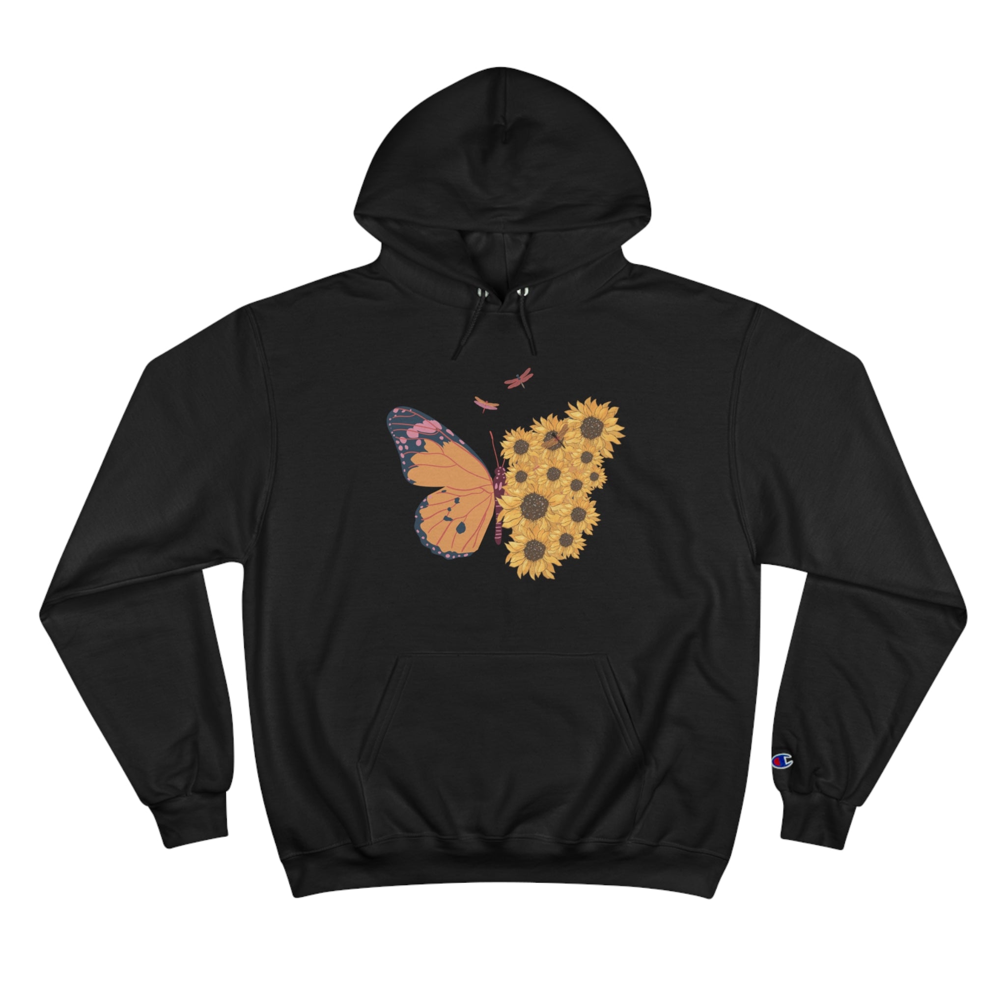 Butterfly & Sunflower Champion Hoodie