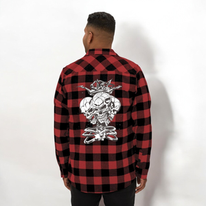 Unisex Flannel Shirt with Skull Design