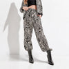 Wide Leg Trousers in Zebra Print