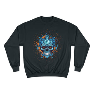 Flaming Skull Champion Sweatshirt