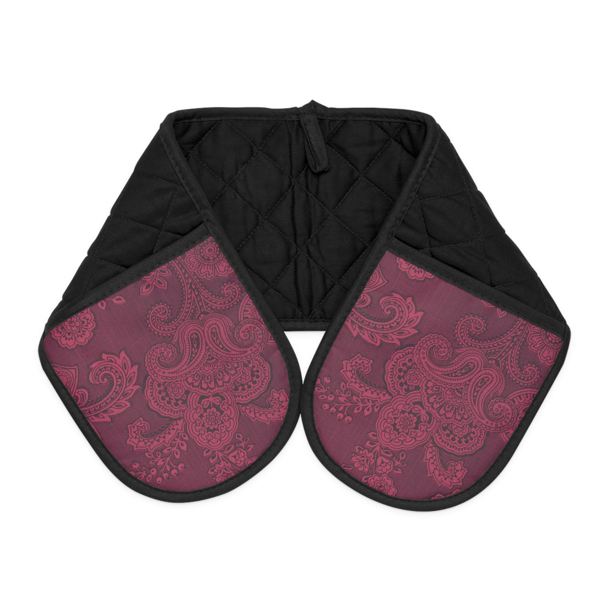 Elegant Paisley Oven Mitts for Stylish Cooking & Baking