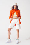 Orange Satin Blouse