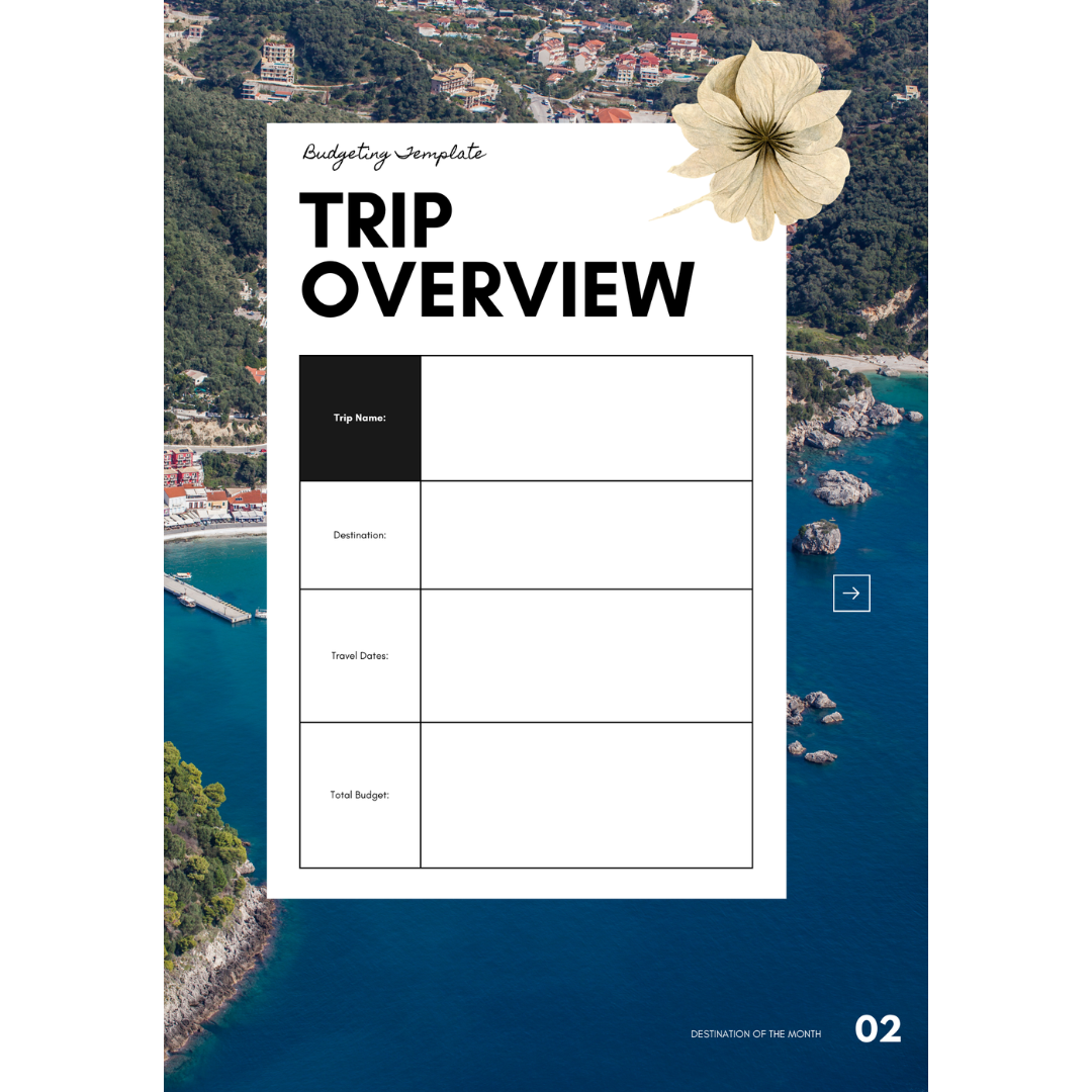 Free Travel Budgeting Template