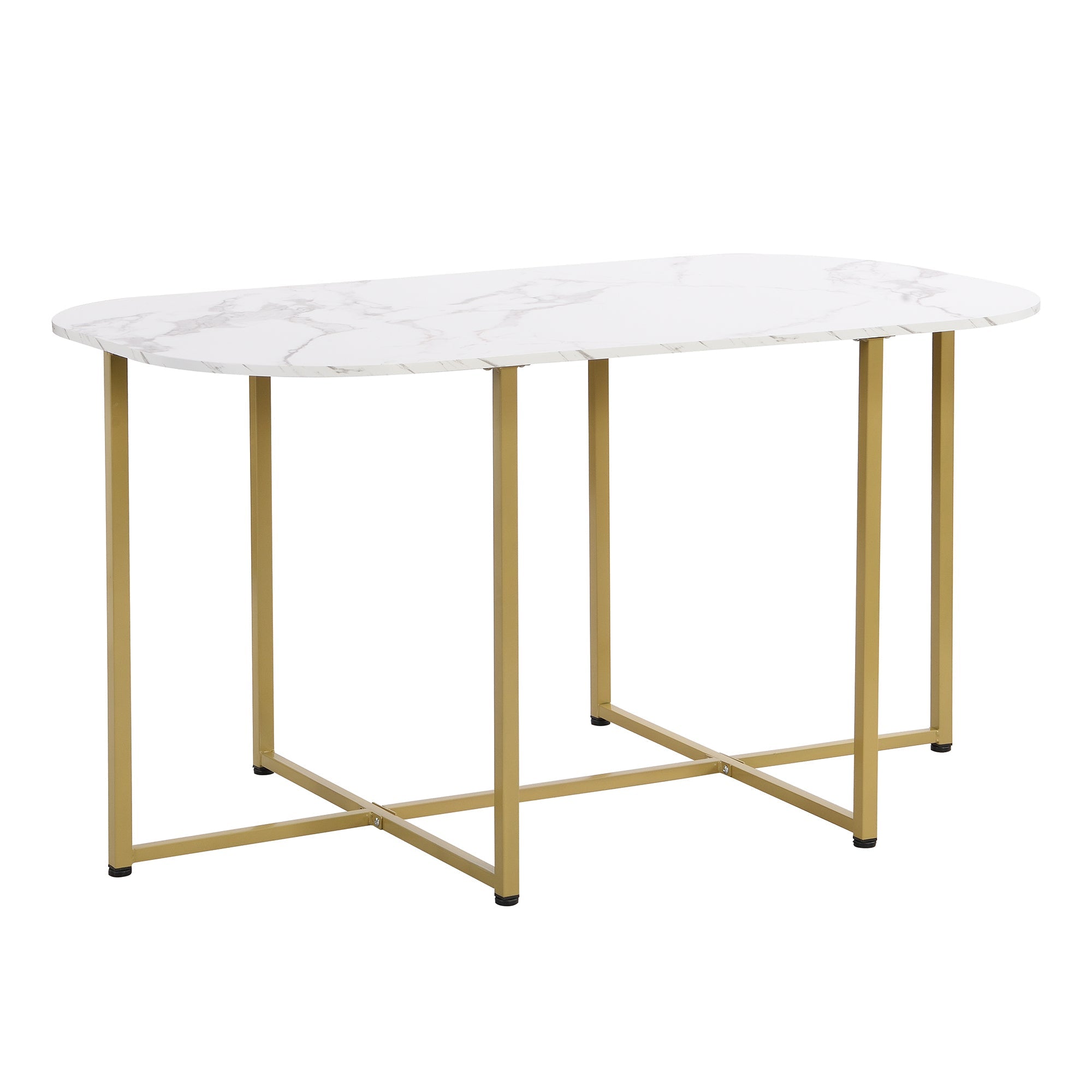 Modern 7-Piece Dining Table Set With Marble | Set for 6