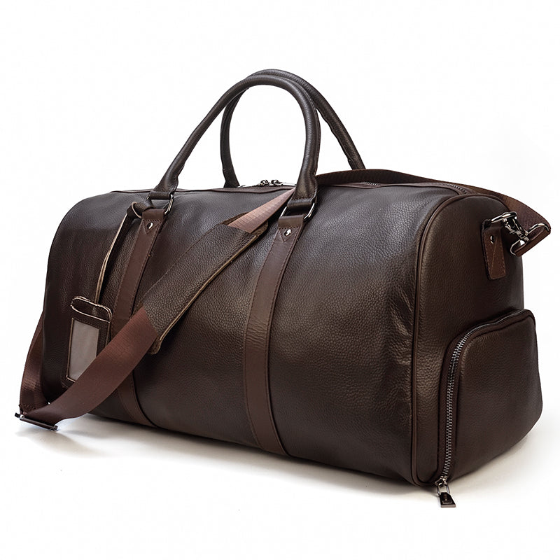 Genuine Leather Duffel Weekender Bag