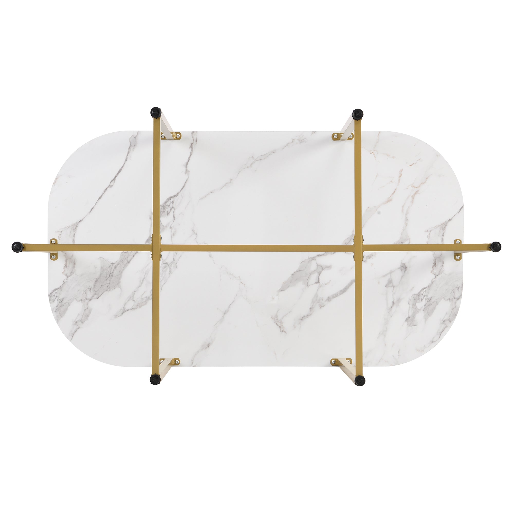 Modern 7-Piece Dining Table Set With Marble | Set for 6