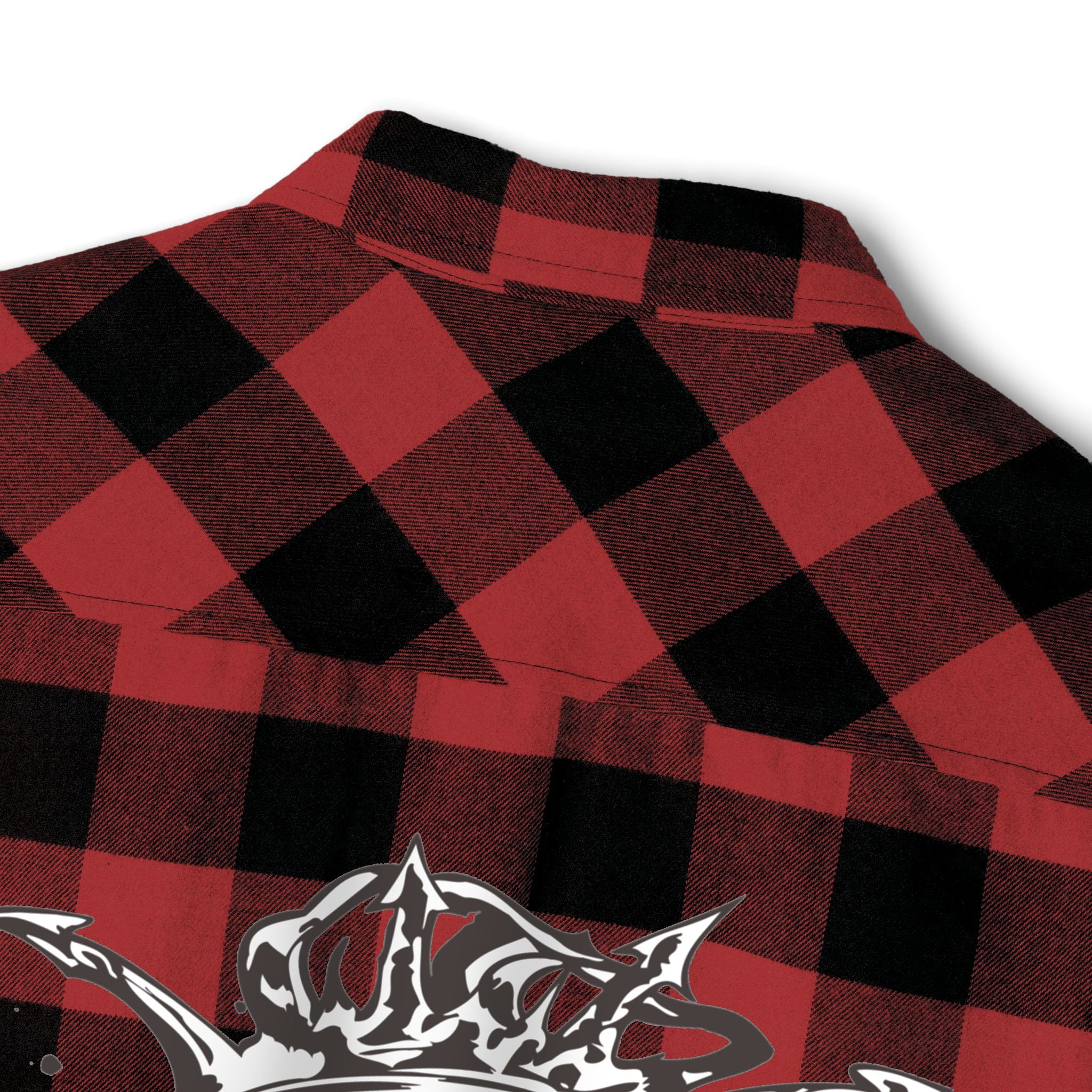 Unisex Flannel Shirt with Skull Design