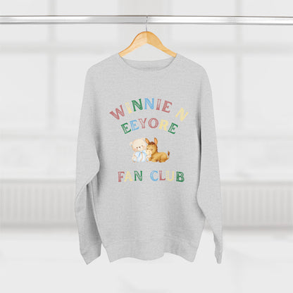Winnie the Pooh & Eeyore Sweatshirt | Cute Pastel Fan Club Design | Unisex Crewneck Pullover