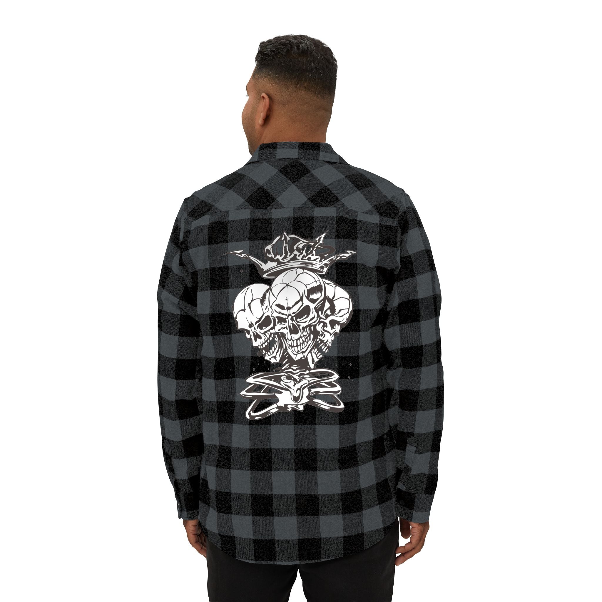 Unisex Flannel Shirt with Skull Design