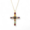 Latelita Santa Maria Gemstone Cross Pendant Gold