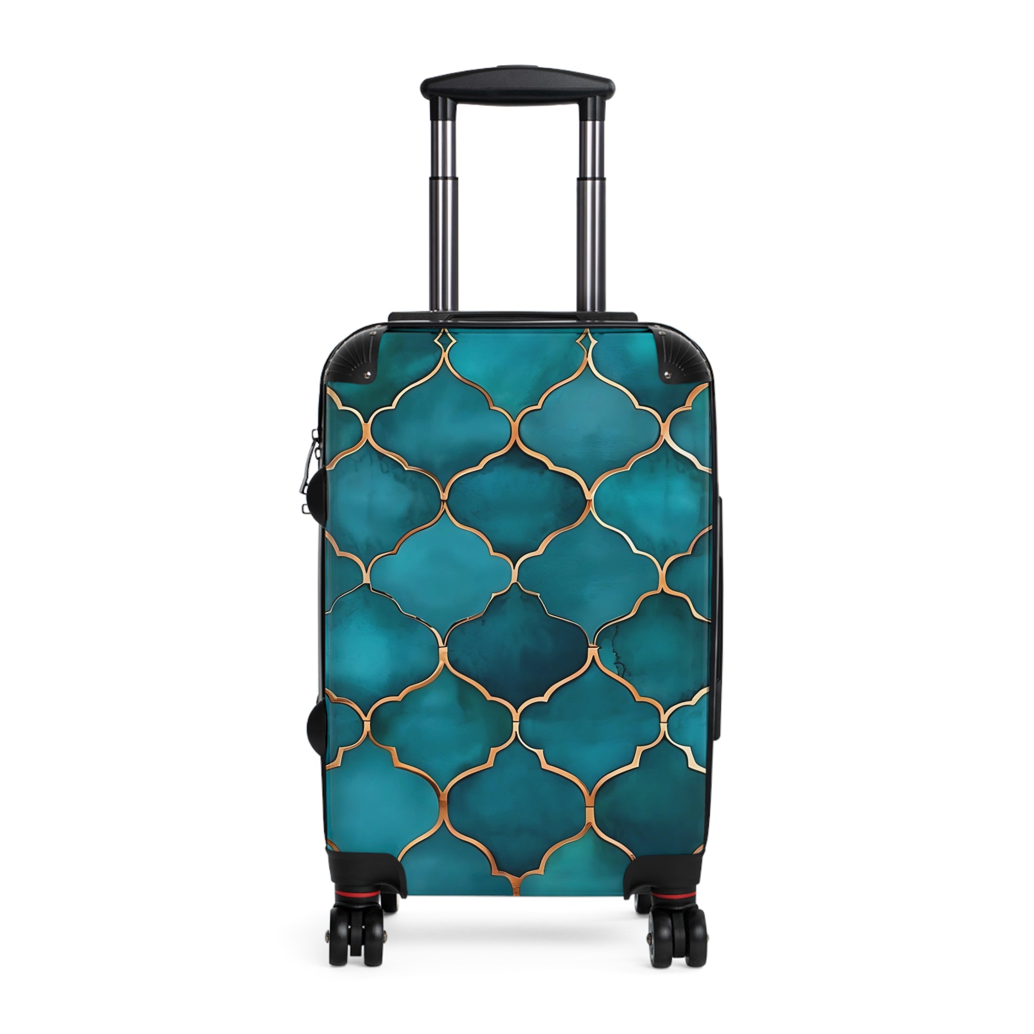 Teal Patterned Suitcase