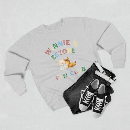 Winnie the Pooh & Eeyore Sweatshirt | Cute Pastel Fan Club Design | Unisex Crewneck Pullover
