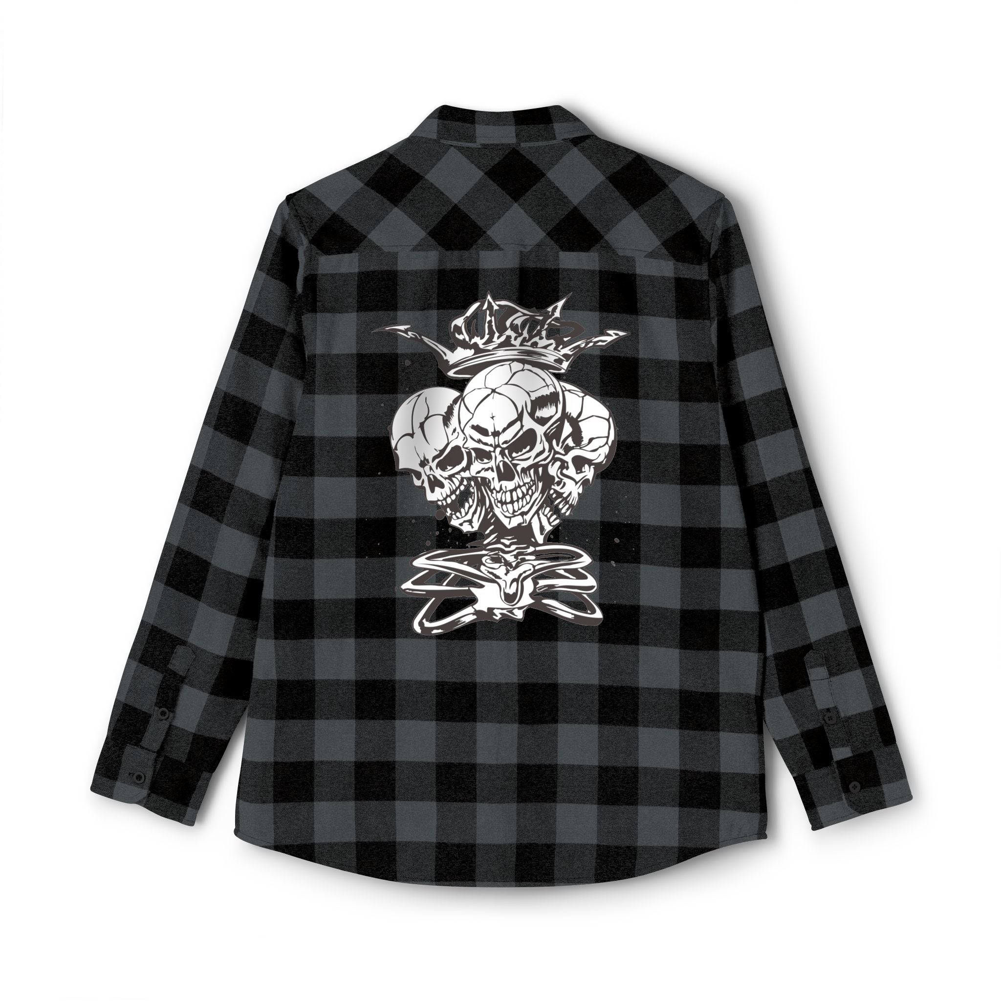 Unisex Flannel Shirt with Skull Design