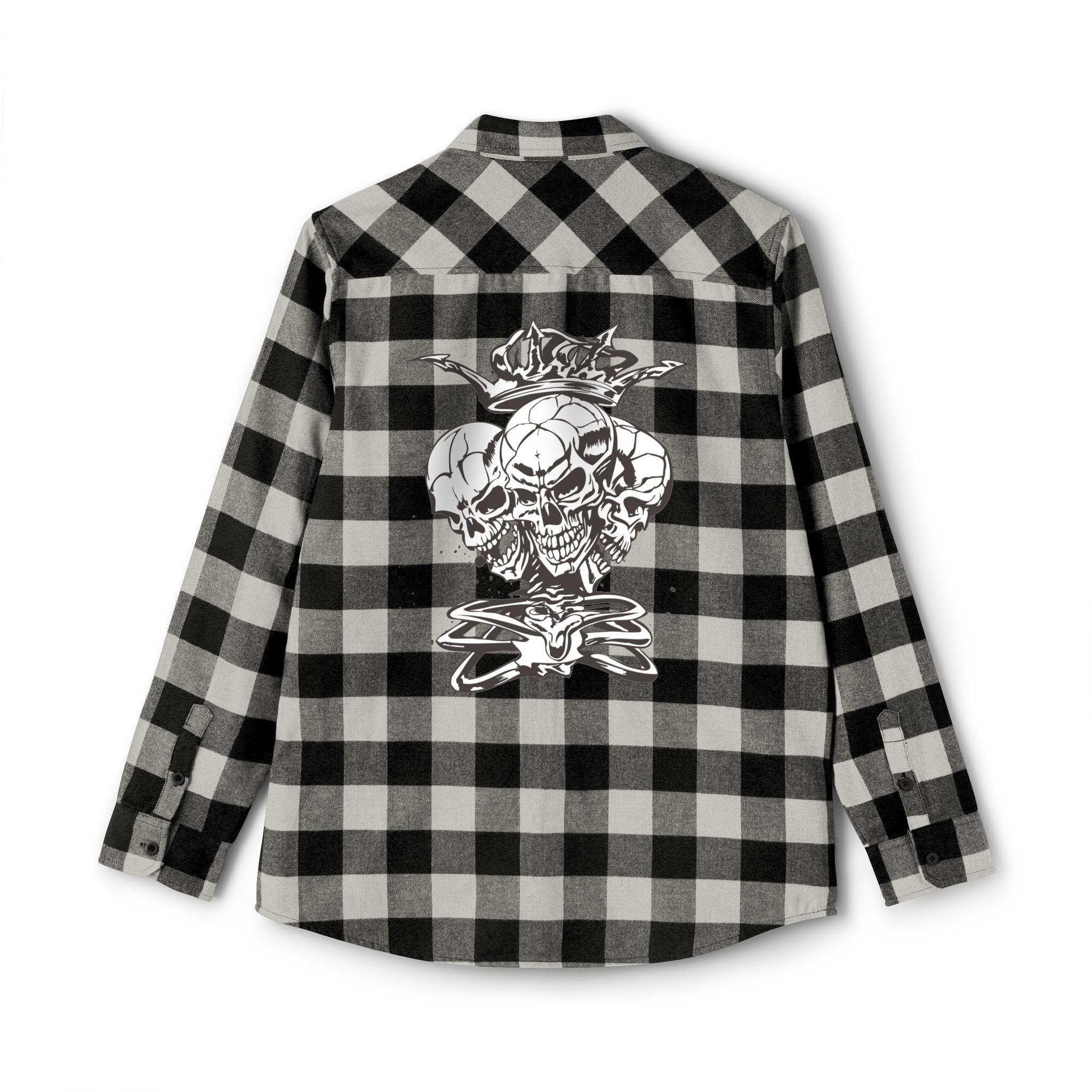 Unisex Flannel Shirt with Skull Design