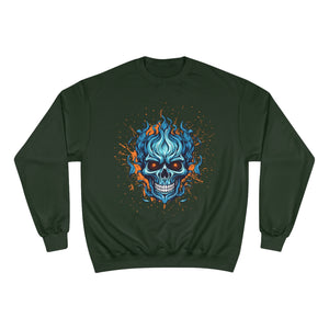 Flaming Skull Champion Sweatshirt