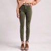 Distressed Skinny Jean | Olive