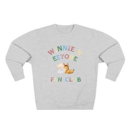 Winnie the Pooh & Eeyore Sweatshirt | Cute Pastel Fan Club Design | Unisex Crewneck Pullover