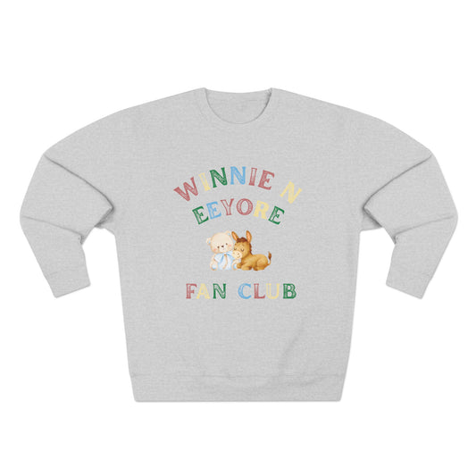 Winnie the Pooh & Eeyore Sweatshirt | Cute Pastel Fan Club Design | Unisex Crewneck Pullover