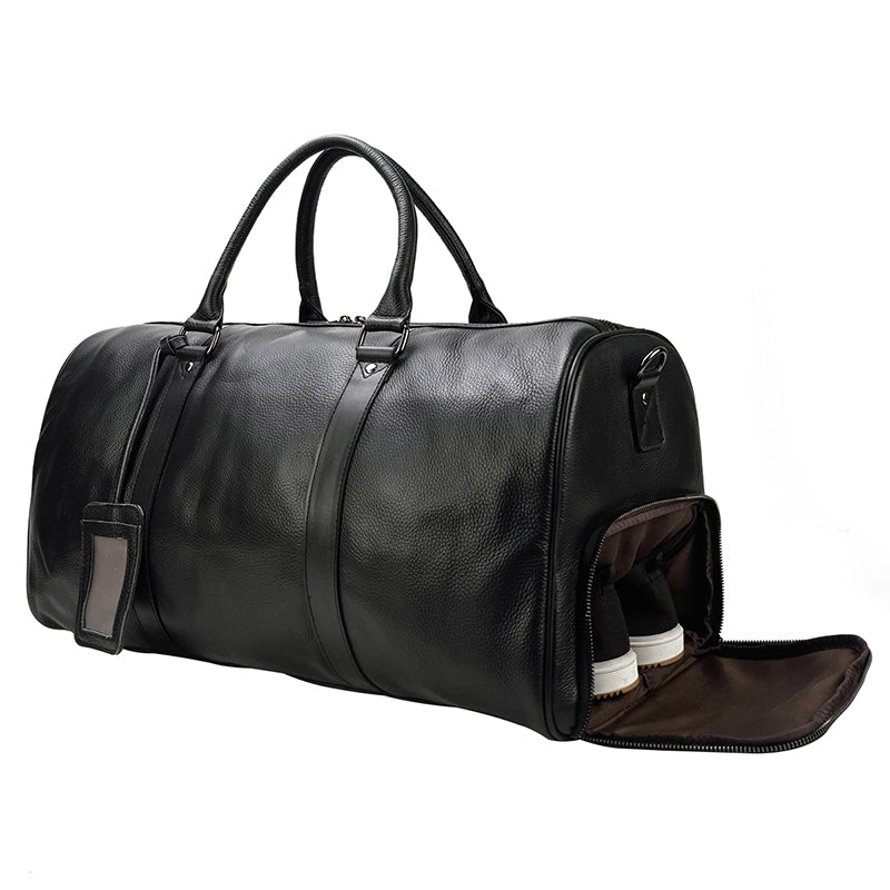 Genuine Leather Duffel Weekender Bag