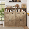 Natural Style Storage Cabinet with Drawers & Shelves by Befrases