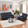 2-Piece Bonded Leather Recliner Chair Set by Comhoma