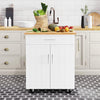 Rolling Kitchen Island Cart with Storage by Shintenchi