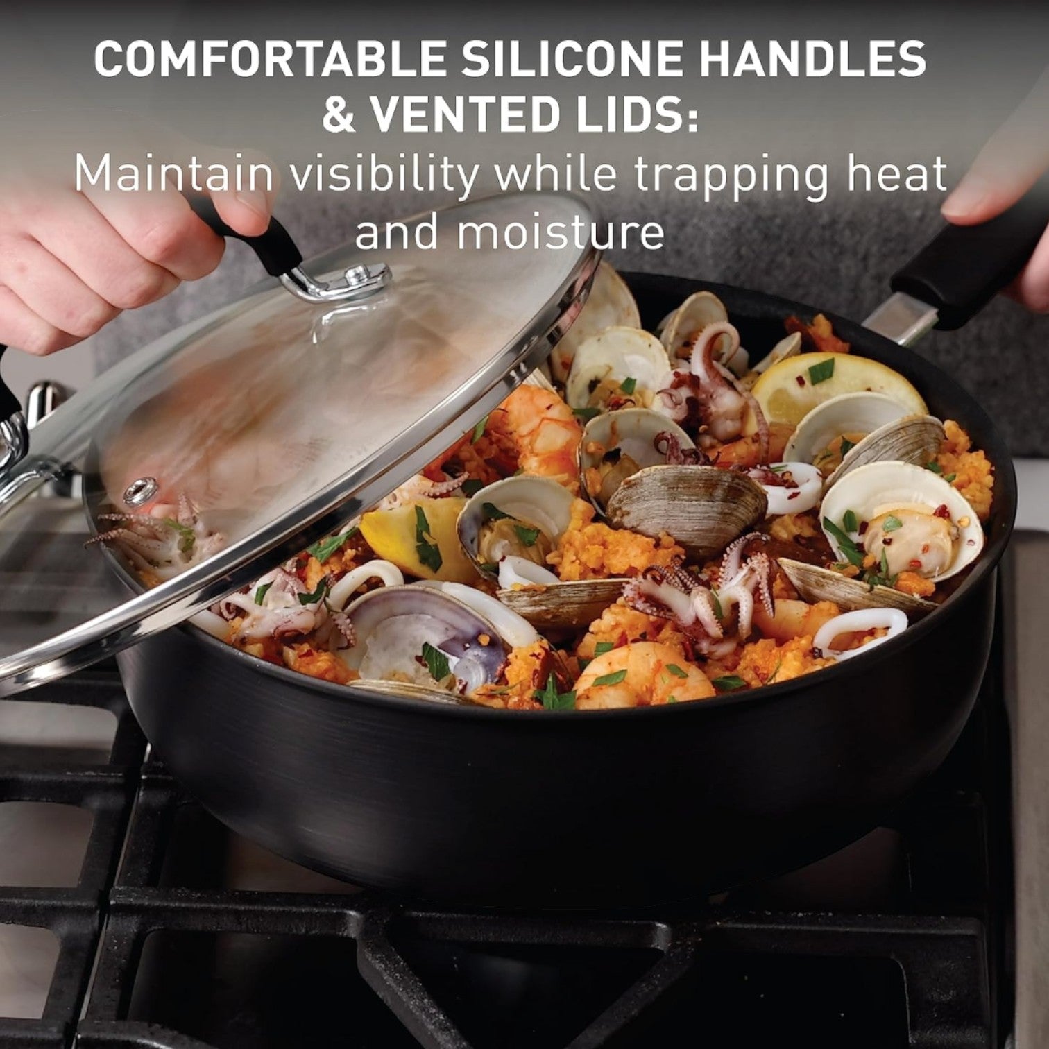 Ultimate Hard Anodized Nonstick Cookware Set by T-Fall