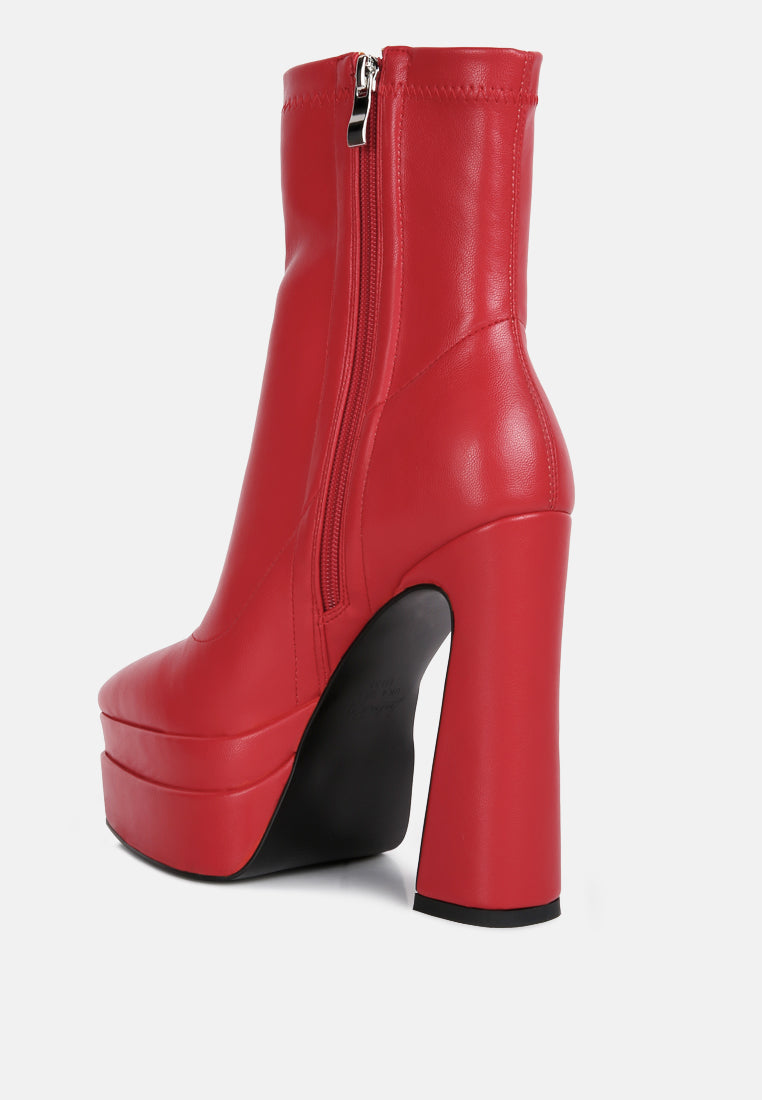 Dextra High Platform Ankle Boots