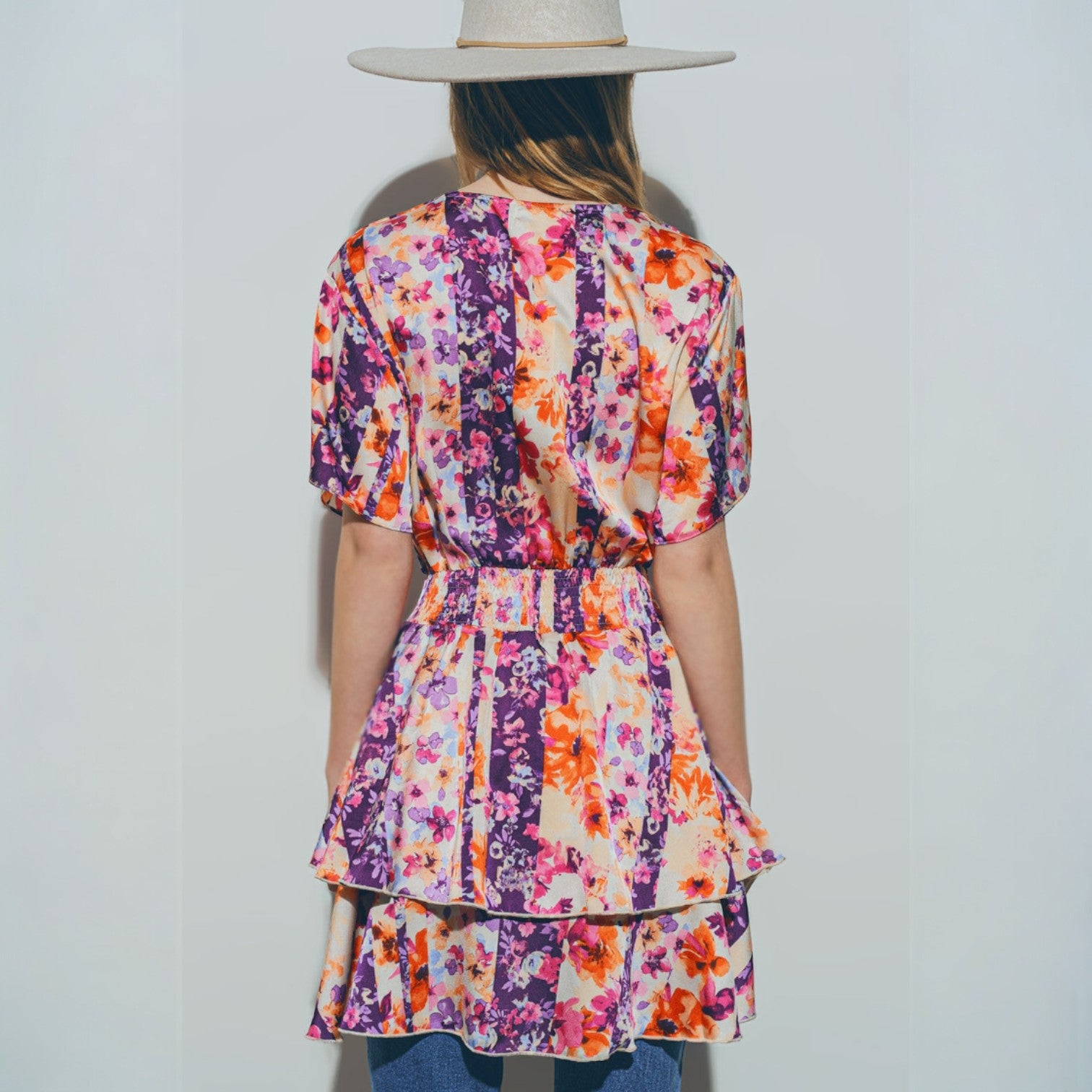 Floral Mini Dress in Multicolour