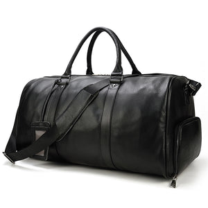 Genuine Leather Duffel Weekender Bag