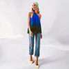 Blue Ombre Bailey Pleat Top